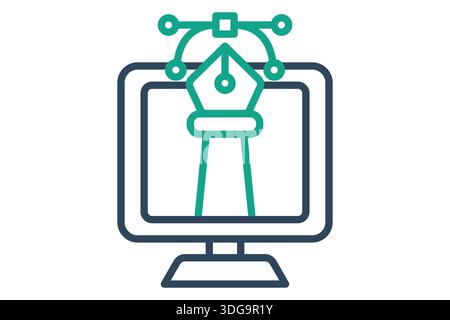 Graphic design icon. line icon style. icon related to digital creative. creativity elements vector illustration Stock Vector
