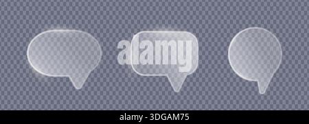 Modern glassmorphism style grey UI shapes with transparent glossy effect. Abstract interface elements for apps, websites, dashboards and digital desig Stock Vector