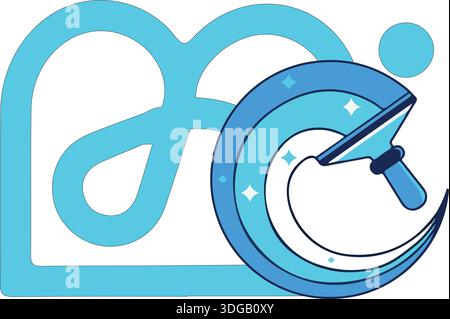 Jingle bell icon and call tune logo design Stock Vector