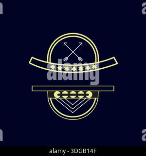 scout army camp vintage logo design vector, scouting brand logo design Stock Vector