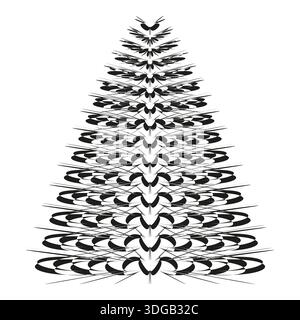 Layered triangle shape. Abstract tree Vector. Geometric pyramid symbol icon. Symmetric structure element artwork. EPS 10. Stock Vector
