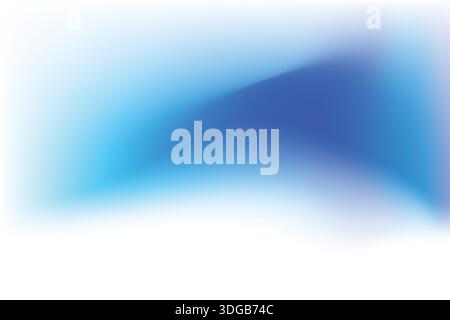 Soft Curved Blue Gradient Background. Pastel Abstract Blue Wavy Gradation Shape. Smooth gradient mesh wave. Vector illustration Stock Vector