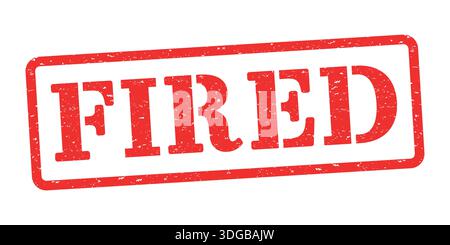 Red fired ink stamp with grunge texture vector stock illustration Stock Vector