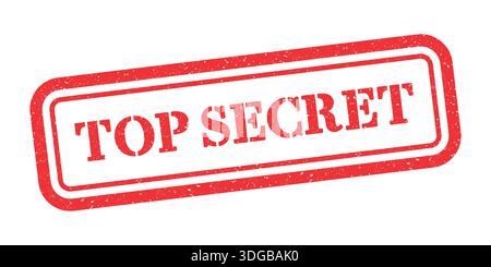 Red Top Secret ink stamp with grunge texture vector stock illustration Stock Vector