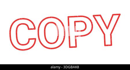 Red copy ink stamp with grunge texture vector stock illustration Stock Vector