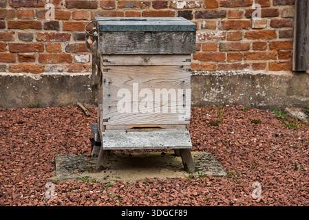Traditional Bee keeping hive Stock Photo