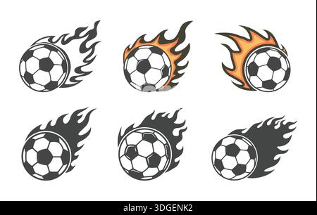 Soccer ball fire svg, Soccer ball fire flame vectors, Soccer ball vectors, Football with fire vectors, Soccer ball with fire flame silhouette. Stock Vector
