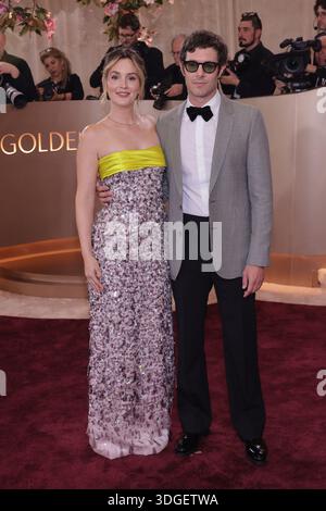 Leighton Meester and Adam Brody attend the 83rd annual Golden Globe Awards  at The Beverly Hilton on January 11, 2026 in Beverly Hills, California. Ph  Stock Photo - Alamy