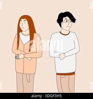 Two people are standing next to each other Stock Vector Image & Art - Alamy