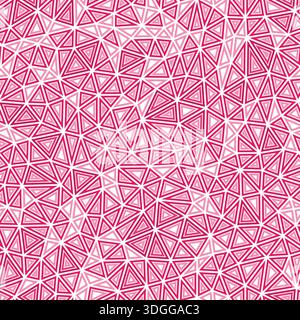 Abstract vector background. Multiple repeated inner triangles. Compact shape size. One tone colored style. Seamless pattern. Classy vector tiles. Stock Vector