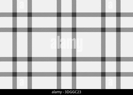 Baby texture vector tartan, vichy seamless pattern check. Picnic blanket fabric textile background plaid in white and grey colors palette. Stock Vector