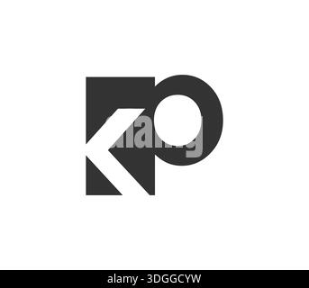 KP creative geometric initial based modern and minimal logo. Letter k p trendy fonts. Universal professional elegant techno vector design. Stock Vector