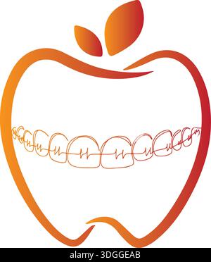 Dental fruit logo design template vector Stock Vector