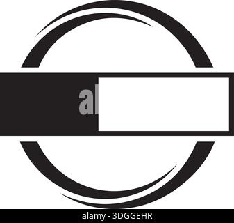 Black line Circle  icon isolated on white background. Vector Illustration Stock Vector