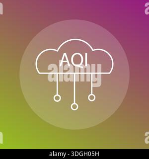 Air quality icon. Cloud aqi symbol. Atmosphere check Vector. Eco sensor sign. Stock Vector