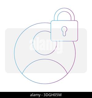 Professional account protection. Individual validation Vector. Verified user symbol. Secure identification profile. Stock Vector