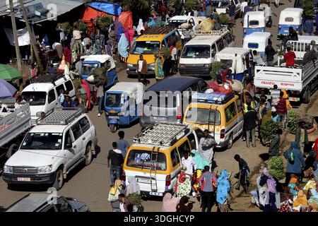 Lively market in Awaday with lots of people and khat sales, Awaday ...