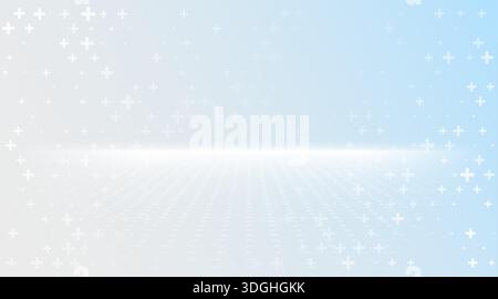 Futuristic healthcare medical background. Technology innovation in medicine. Mathematical random plus symbols pattern. Technology innovation in Stock Vector