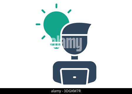 Work icon. solid icon style. icon related to creative process. creativity elements vector illustration Stock Vector