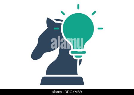 Strategy icon. solid icon style. icon related to creative strategy. creativity elements vector illustration Stock Vector