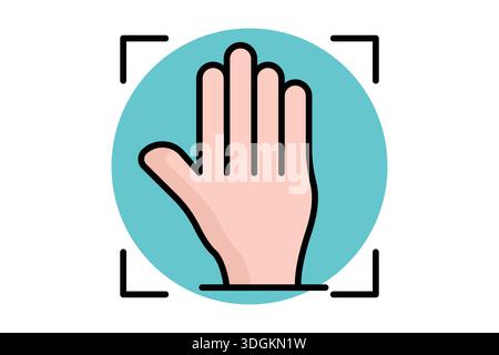 Handmade icon. colored outline icon style. icon related to artisanal work. creativity elements vector illustration Stock Vector