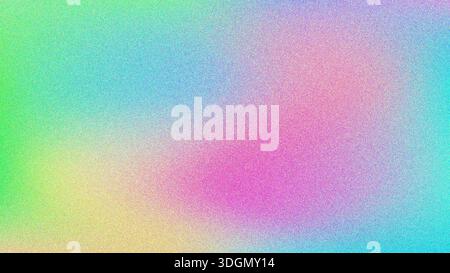 4K Retro grainy abstract background with colorful wave pattern. Stock Photo