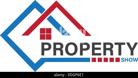 usa real state home or house property iconic logo design Stock Vector