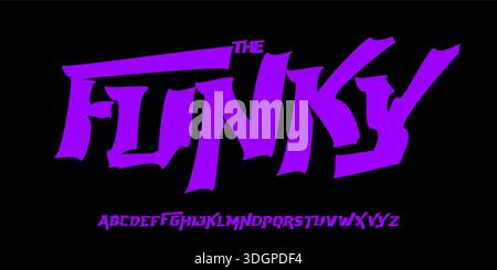 Crooked Funky Graffiti Font Logo Bold Alphabet Rough Rubber Letter