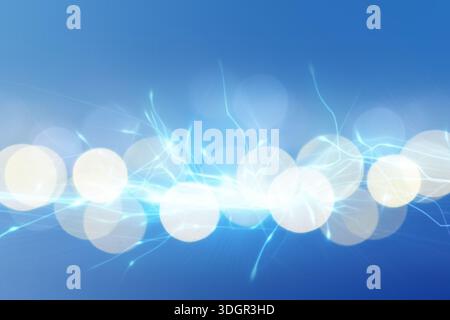 Abstract background of light blue shades with glare bokeh effect. Stock Photo