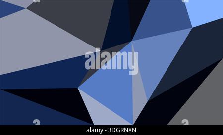 Cold metallic shapes in silver charcoal and blue vector. Abstract industrial background with sharp steel gradients and modern tech aesthetic. Stock Vector