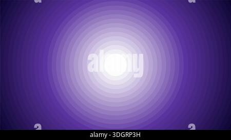 Gradient circle pattern in indigo violet and white vector. Abstract geometric background with glowing vibrant dots and modern bokeh effect. Stock Vector