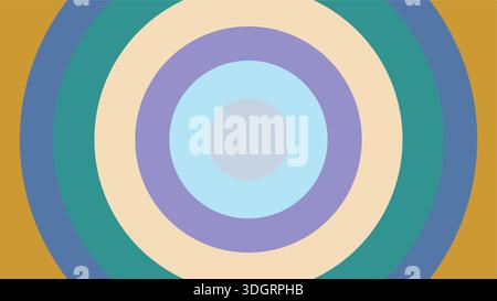 Pastel halo rings radiating softly across canvas vector. Abstract geometric background with glowing ethereal circles and minimalist aesthetic. Stock Vector
