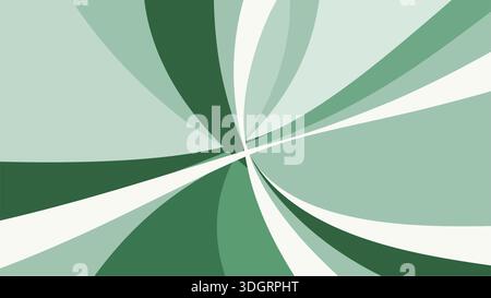 Minimal curves in green mint and white vector. Abstract flowing wave background with elegant organic lines and fresh soft color aesthetic. Stock Vector