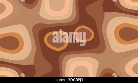 Peach tan and brown organic layered shapes vector. Abstract earthy background with soft flowing waves and minimalist desert color palette. Stock Vector