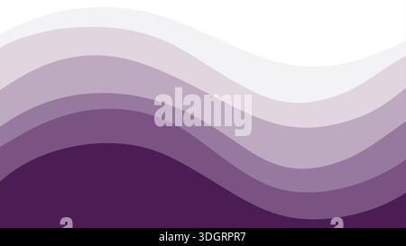 Simple wavy pattern in purple lavender and white vector. Abstract flowing lines background with soft elegant curves and minimalist aesthetic. Stock Vector