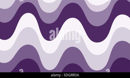 Purple lavender and white simple wavy pattern vector. Elegant abstract flowing lines background with soft curves and minimalist aesthetic design. Stock Vector