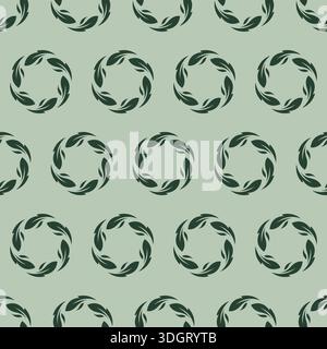 Green ornament floral leafs background. leaves seamless pattern design Stock Vector