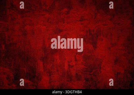 Dark Grunge Red Concrete Texture Wall Background Stock Photo