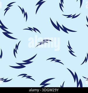 Abstract Bolt Seamless Pattern Design. Thunder Background Vector Stock Vector