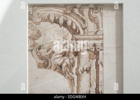 Antique Architectural drawings Stock Photo