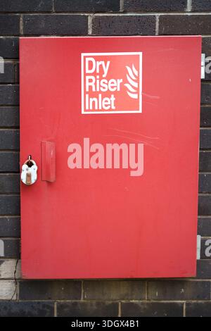Dry riser inlet cabinet located on building Stock Photo - Alamy