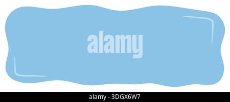 Organic Doodle Squiggle Rectangle Banner Patch Stock Vector