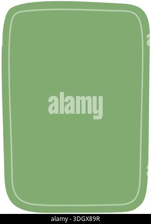 Hand Drawn Organic Green Quote Rectangle Stock Vector