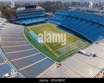 An aerial view of Kenan Stadium in Chapel Hill shows the historic UNC ...