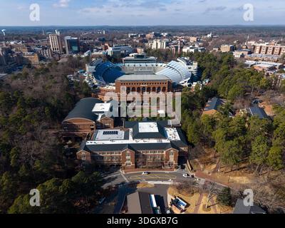 An aerial view of Kenan Stadium in Chapel Hill shows the historic UNC ...