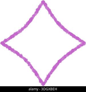 Magic Crayon Star Outline Burst Icon Stock Vector