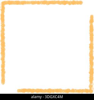 Hand Drawn Pastel Crayon Corner Border Stock Vector