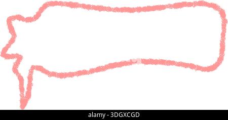 Crayon Squiggle Speech Bubble Sketch Stock Vector
