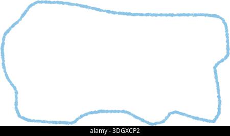 Chalk Outline Wavy Text Frame Stock Vector