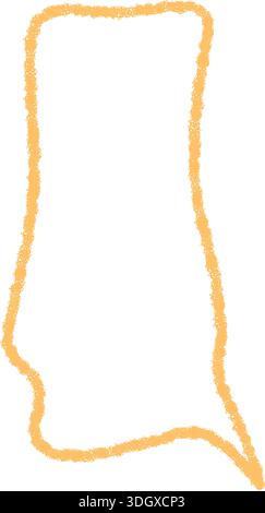 Crayon Squiggle Contour Talk Bubble Stock Vector